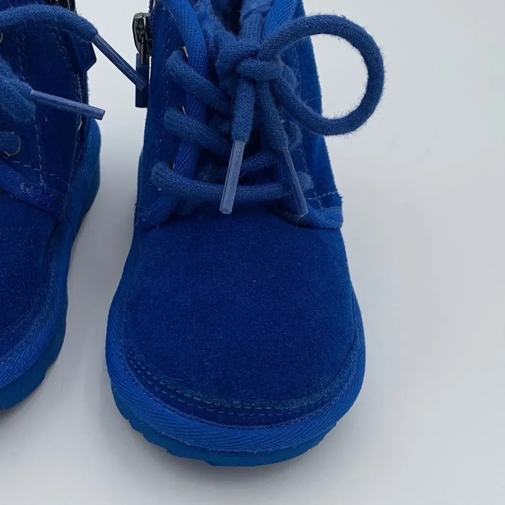 UGG Kids Jorie Blue Suede Boots – Size 7
